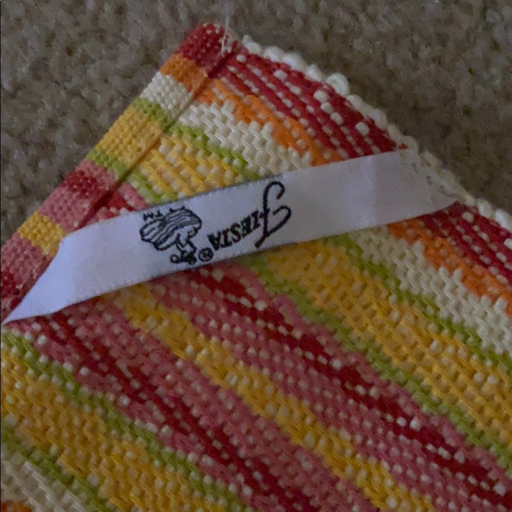 Fiesta Multicolor Striped Table Linen - Picture 4 of 4